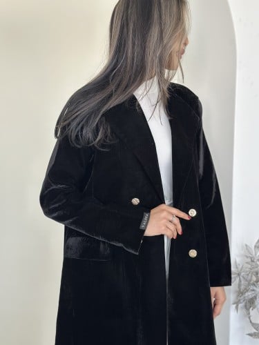 BLACK VELVET BLAZER ABAYA