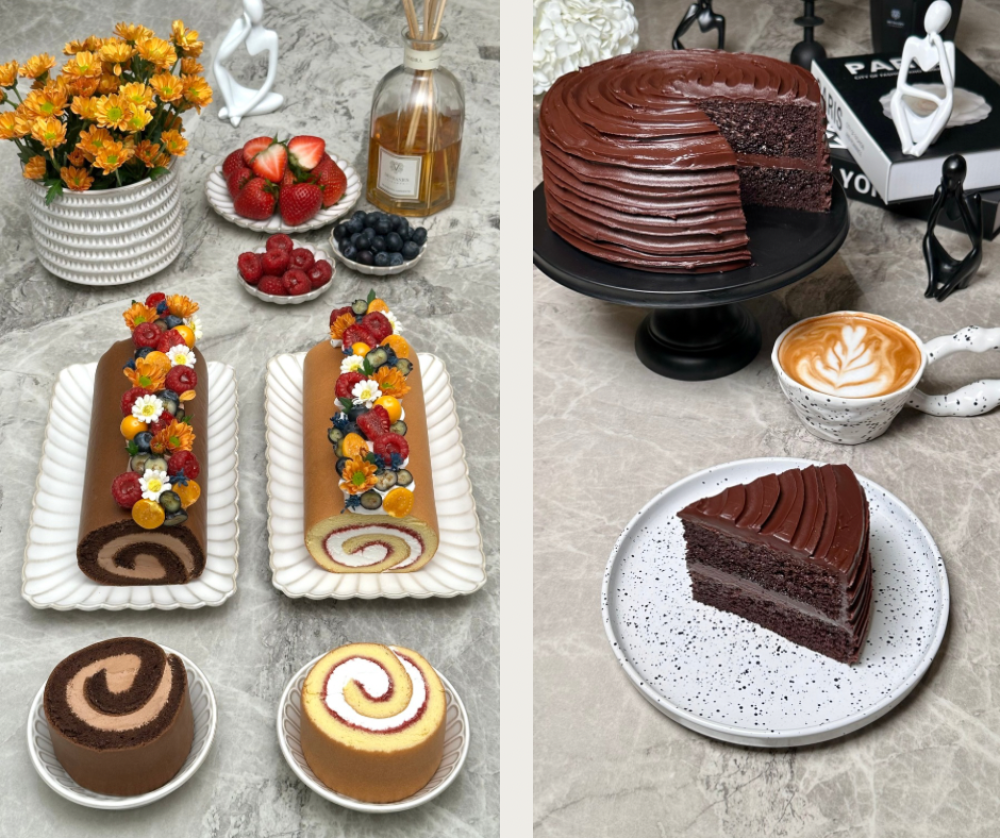 دورة سويسرول فانيلا و شوكولاته - دورة جراف كيك