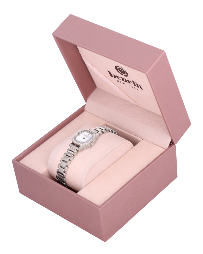 ساعة نسائية ماركة بنفيت فضي مينا صدفي موديل BNSSWH10035L