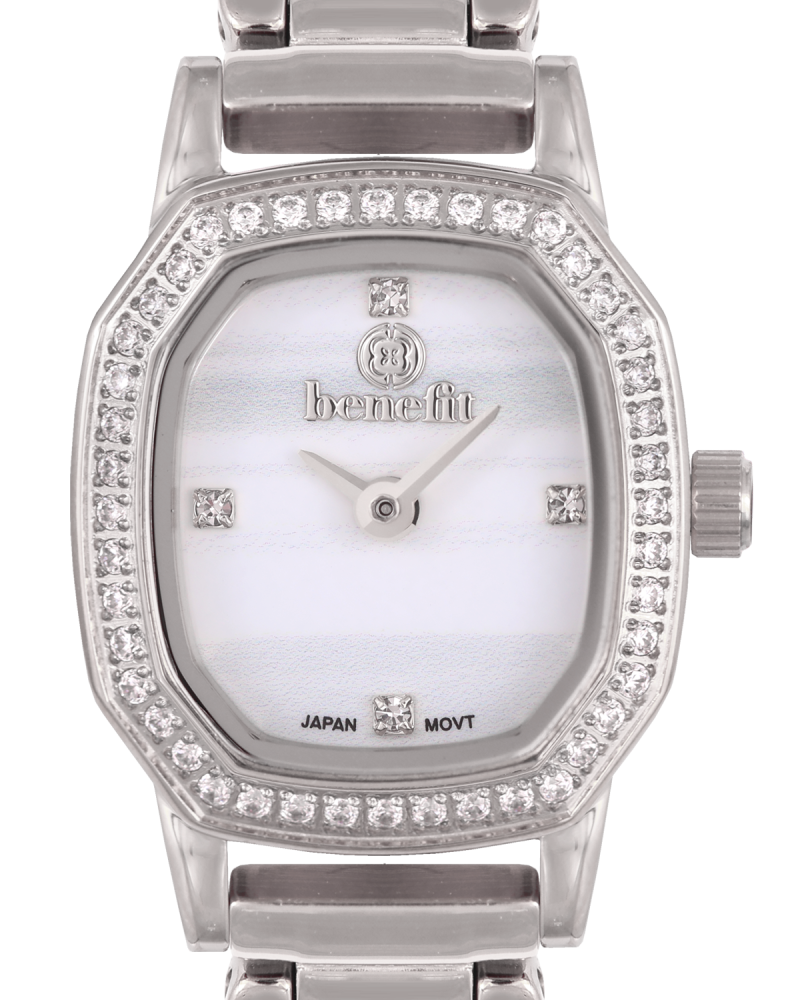 ساعة نسائية ماركة بنفيت فضي مينا صدفي موديل BNSSWH10035L