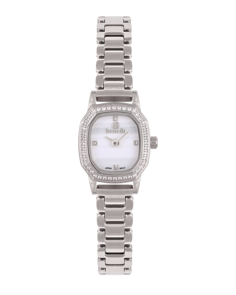 ساعة نسائية ماركة بنفيت فضي مينا صدفي موديل BNSSWH10035L