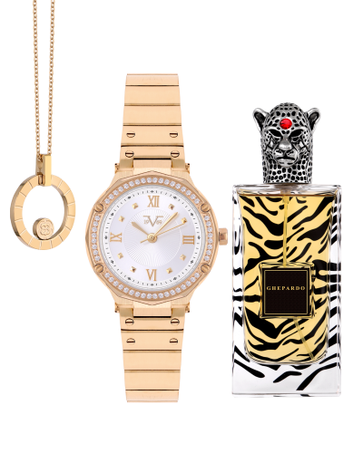 طقم يوم الأم ساعة ماركة V19.69 + عطر جيباردو باودر...