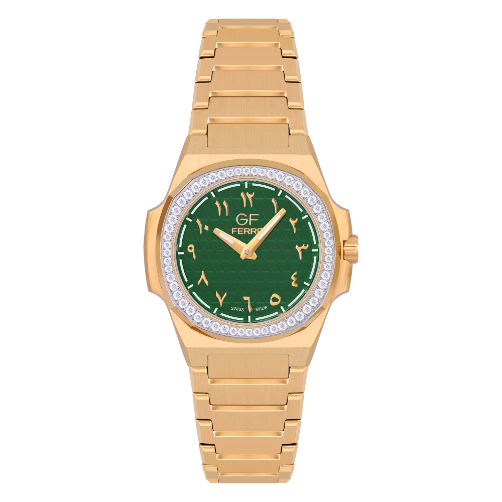 ساعة نسائية ماركة جي اف فيرري صناعة سويسرية موديل GF FERRE GF170121L