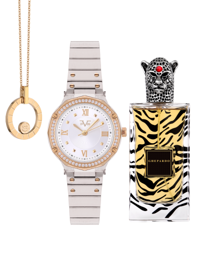 طقم يوم الأم ساعة ماركة V19.69 + عطر جيبارو - باود...
