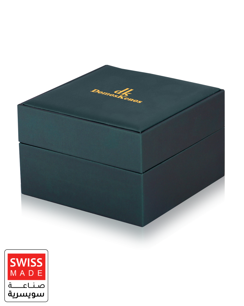 ساعة الماس نسائية صناعة سويسرية  ماركة دي كي فضي ذهبي مينا فضي موديل CZ3218