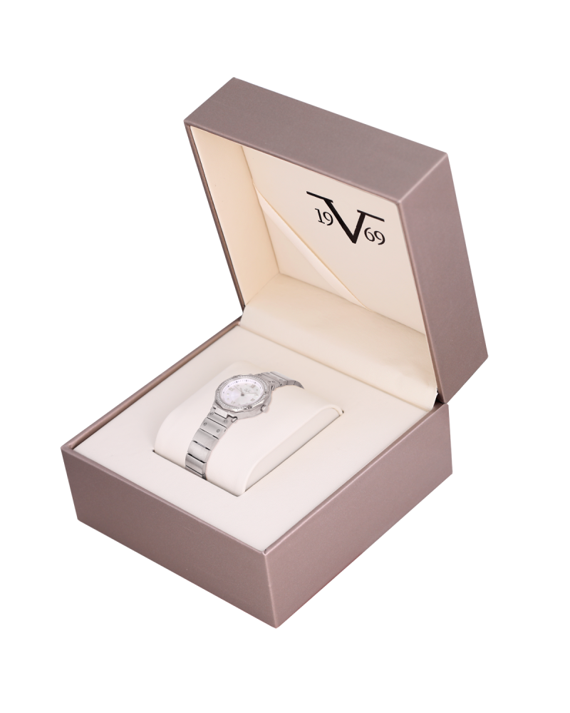 طقم يوم الأم ساعة ماركة V19.69 + عطر  جيبارو - كينج باتشولي+ تعليقة بنفيت