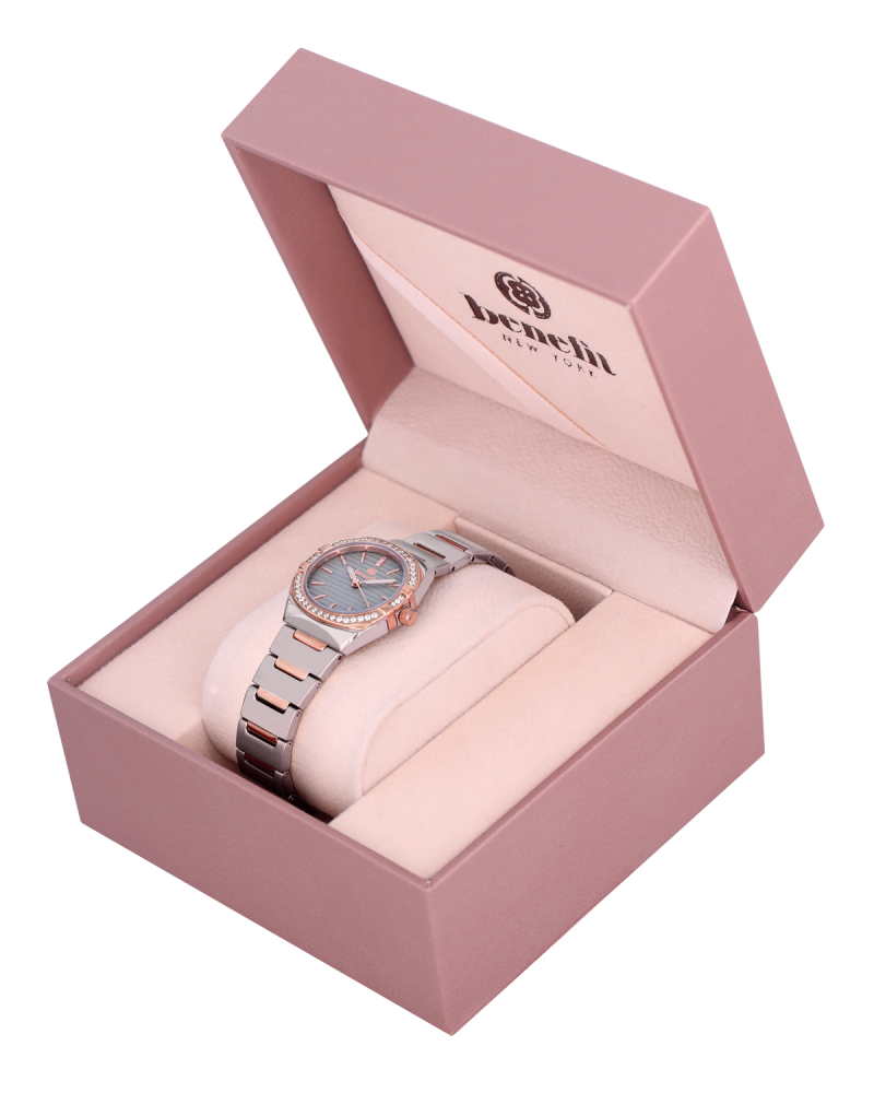 ساعة نسائية ماركة بنفيت فضي روز مينا فضي موديل BNTTRGGY10037L