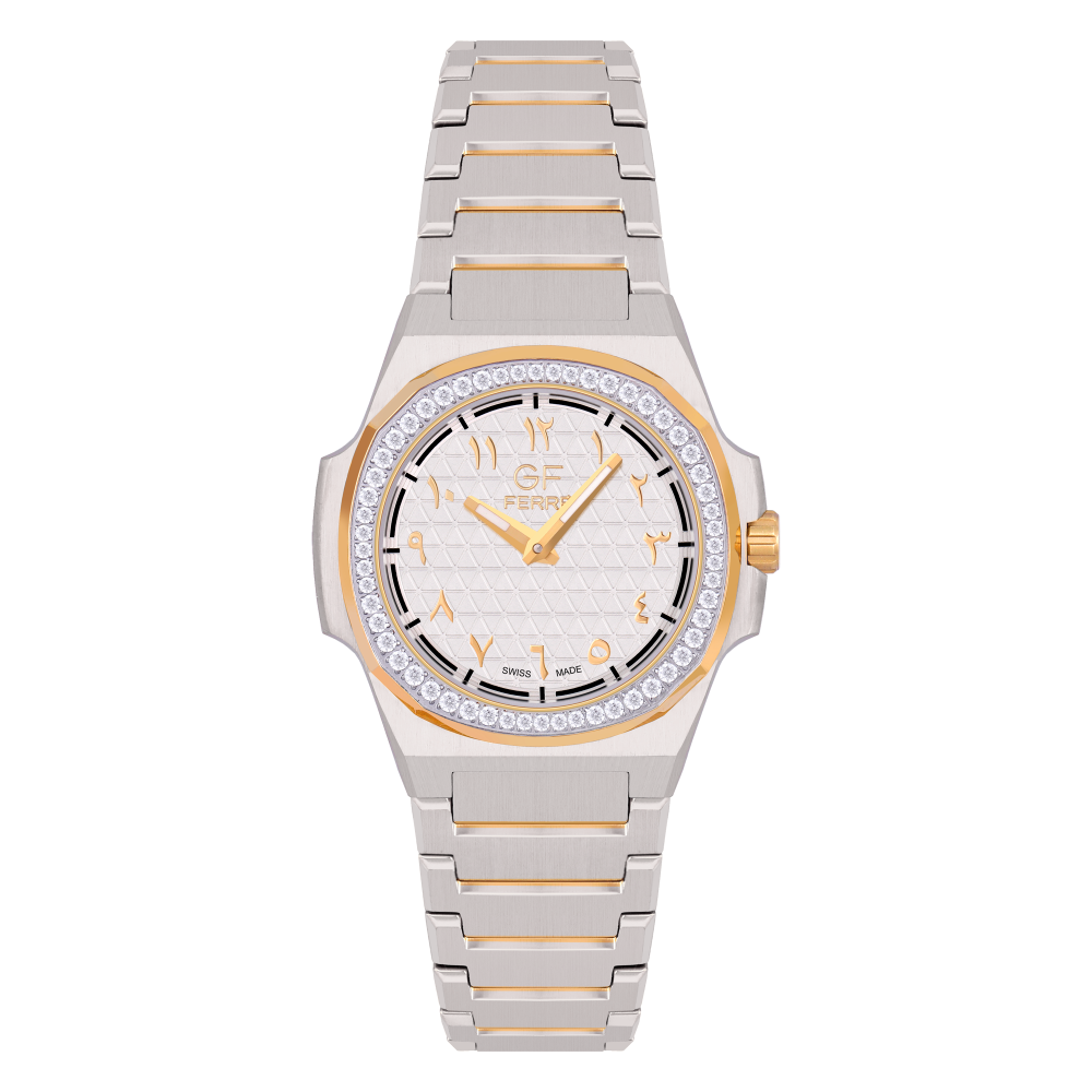 ساعة نسائية ماركة جي اف فيرري صناعة سويسرية موديل GF FERRE GF170121L