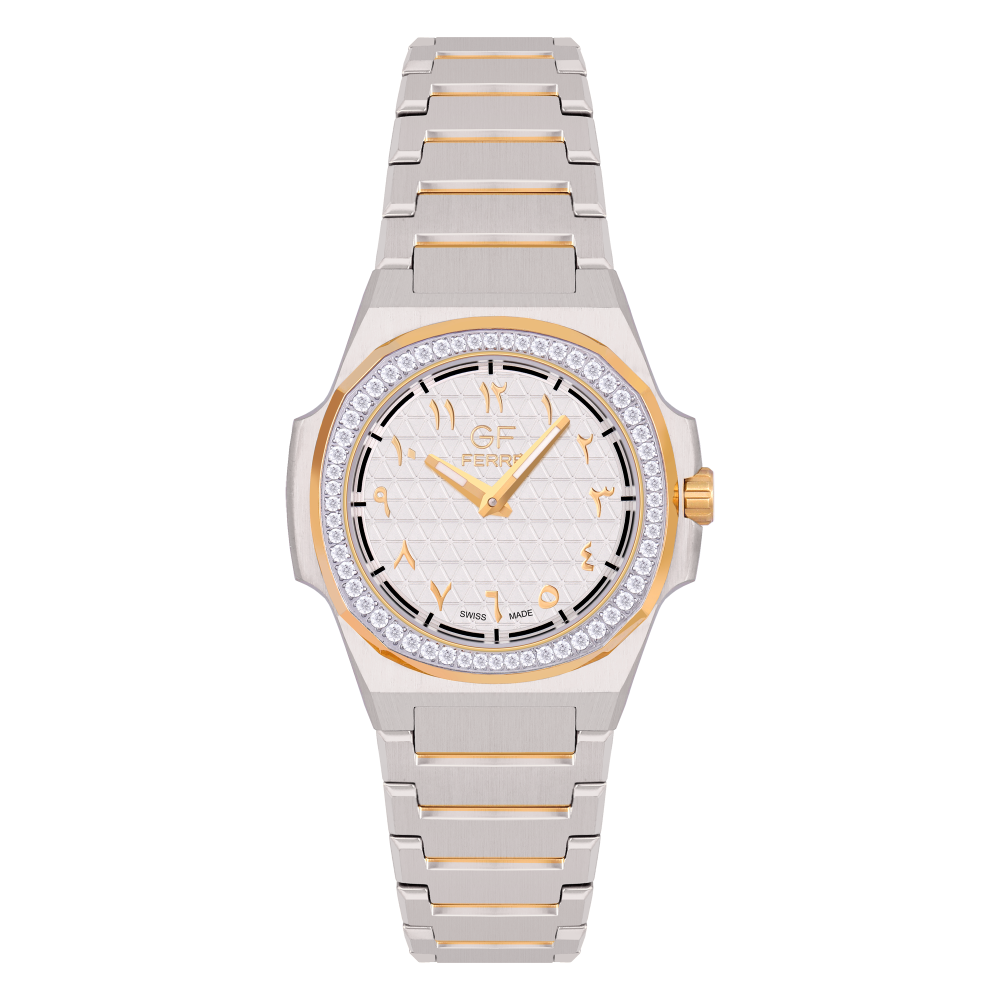 ساعة نسائية ماركة جي اف فيرري صناعة سويسرية موديل GF FERRE GF170121L
