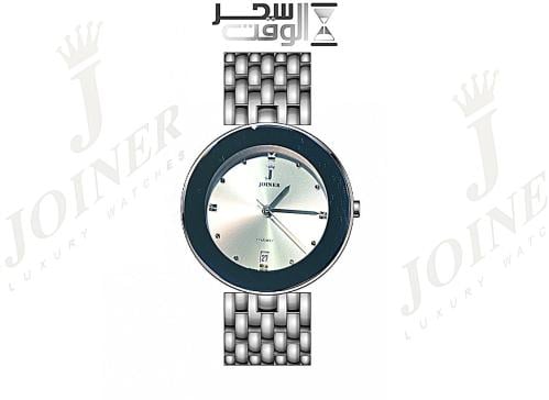 JO-14229 ساعه جوينر رجالي كرونو جراف استيل ابيض