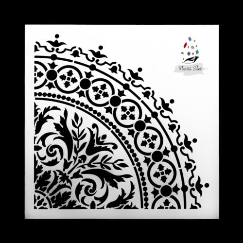 275 - ورق استنسل زخرفة عربية مربع 20سم * 20سم