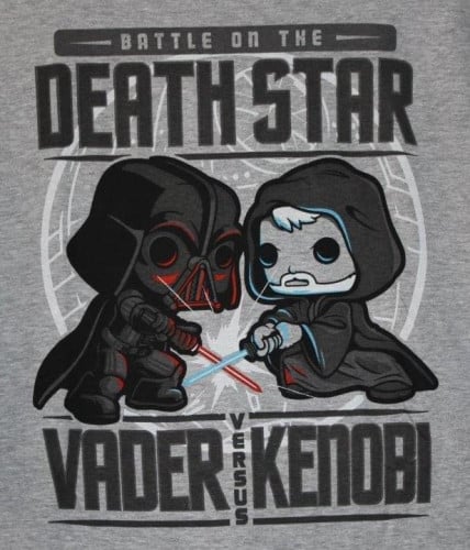 Star Wars DEATH STAR Obi-Wan Vader M Sport Grey T-Shirt FUNKO Smugglers Bounty