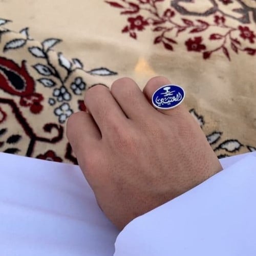 خاتم رجالي بالاسم فضه خالص حسب الطلب