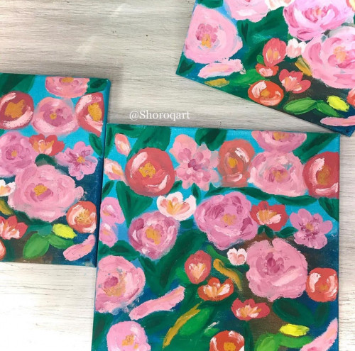 لوحة موردة Floral Art