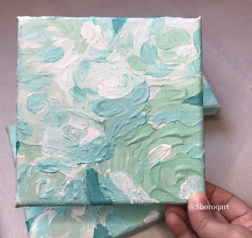 لوحة موردة تيفاني 15cm*15cm Tiffany Floral Art