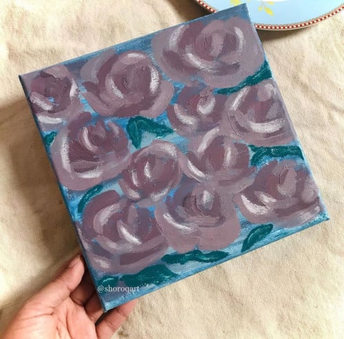 لوحة روز سماوي وبنفسجي Blue&Purple Roses Art