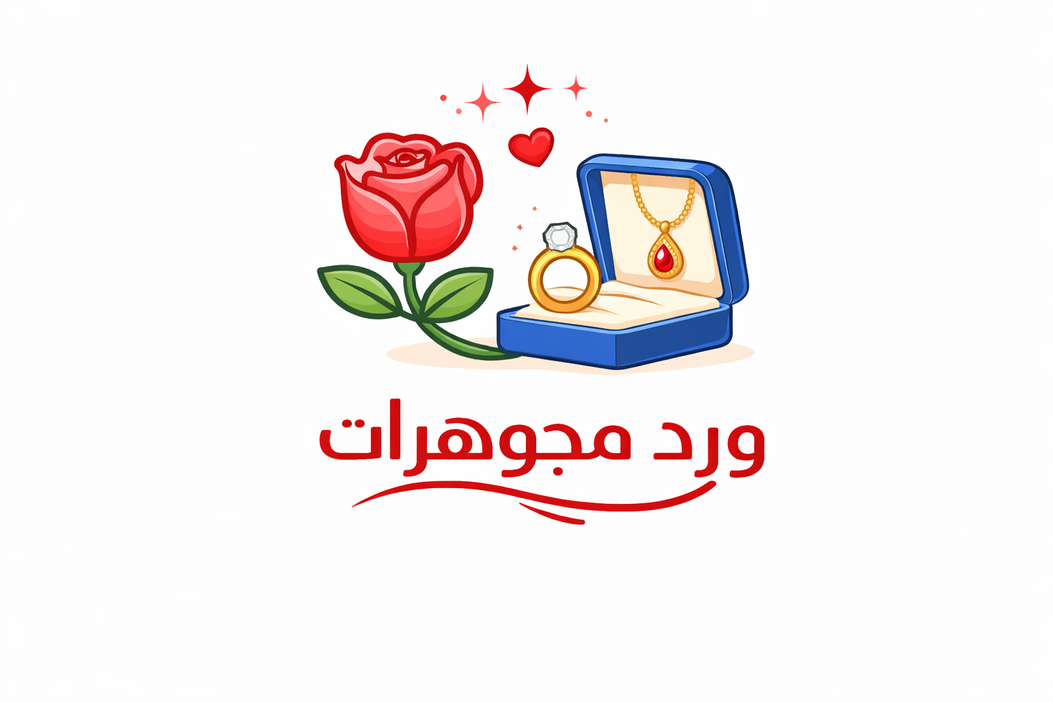 ورد مع مجوهرات
