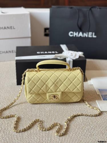 شنطة يد شانيل ماستر كواليتي mini flap with top han...
