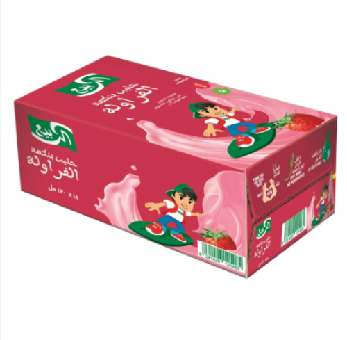 حليب الربيع بنكهة الفراولة كرتون 18*125مل