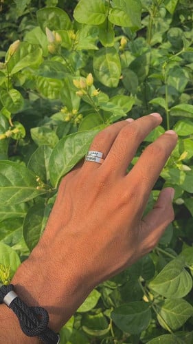 خاتم تاريخ ميلاد أو ذكرى جميلة فضة عيار 925