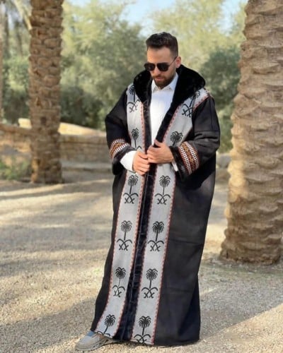 فروة رجالي شمواه مطعمه بأطراف سدو سيفين ونخله