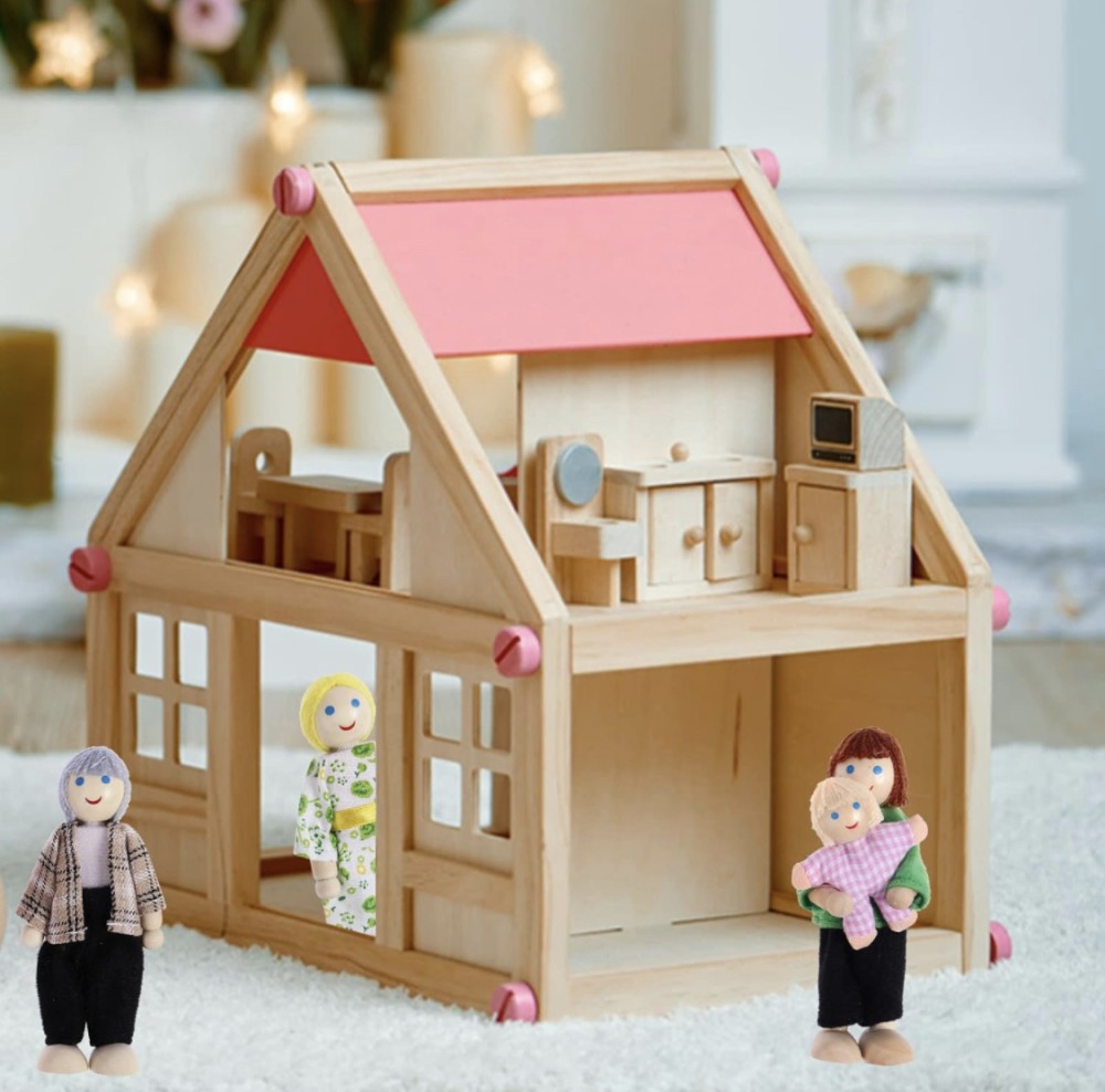 دمى خشبية العائلة