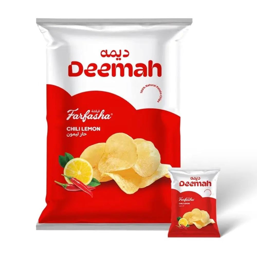 بطاطس حار وليمون ديمة فرفشة 12 جرام 21 حبة