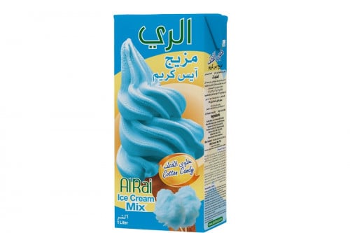 مزيج ايس كريم الري 1 لتر نكهة حلو القطن ازرق