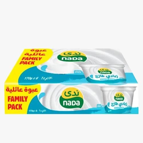 زبادي طازج كامل الدسم ندى 170 ملي 6 حبات