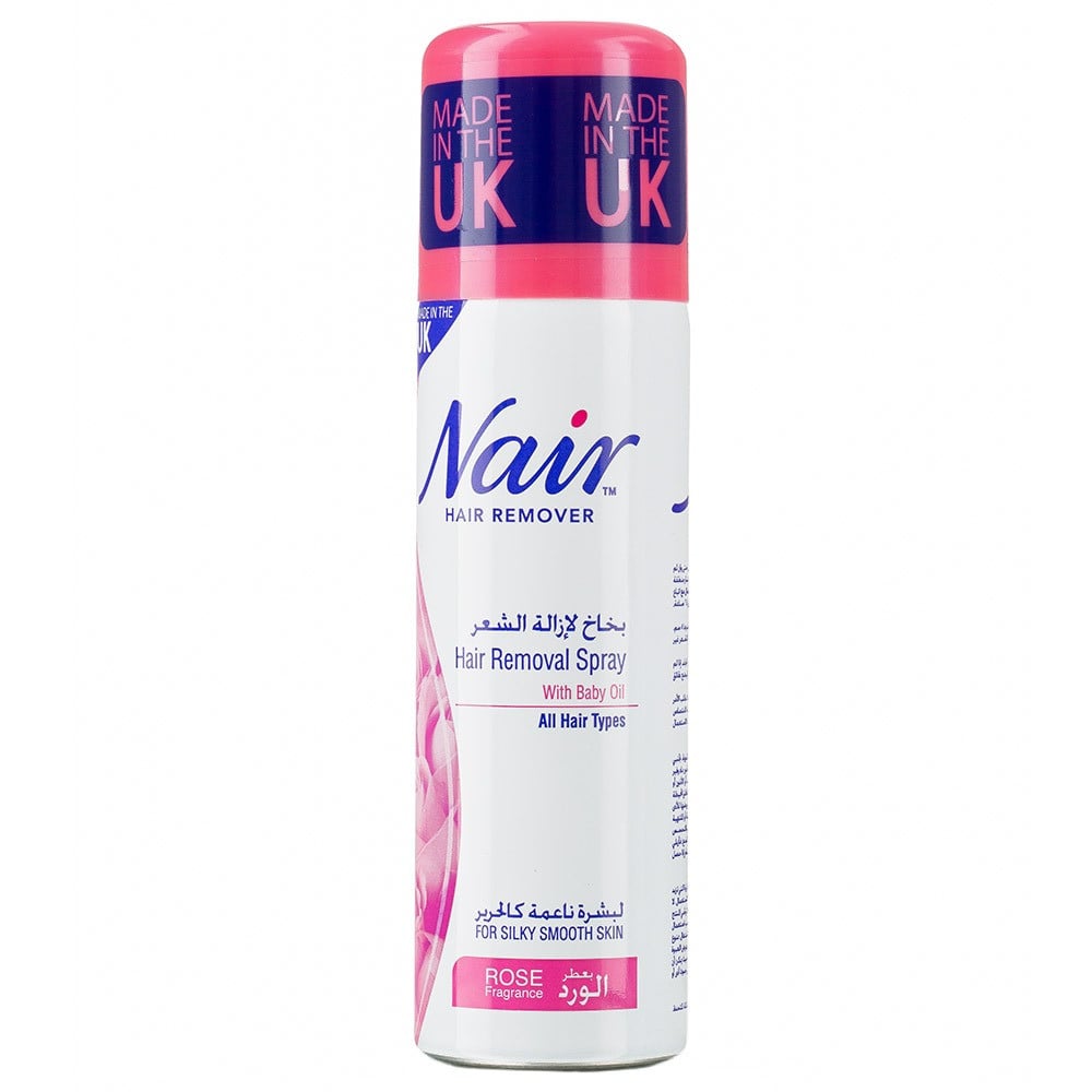 Nair hair removal spray with baby oil and rose extract, 200 ml - Abyati  Stores