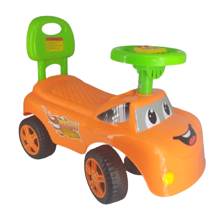 سيارة دف للاطفال لون برتقالي