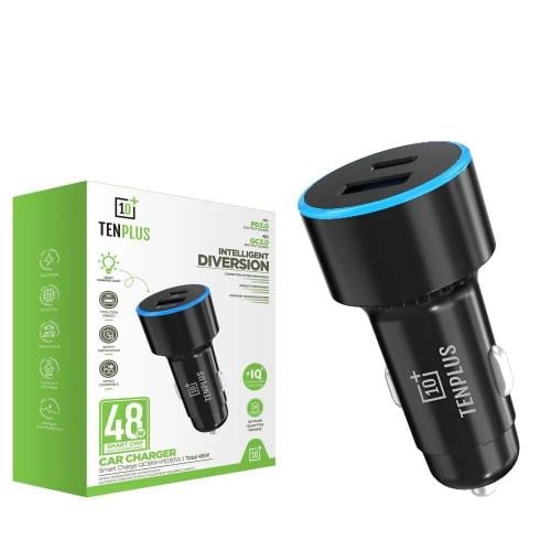 شاحن سيارة تين بلس 48W PD30 QC18W T3485 اسود