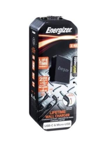 شاحن حائط Lw 2.4A 2Usb UK، كابل USB-C 2.0 وMicro-U...