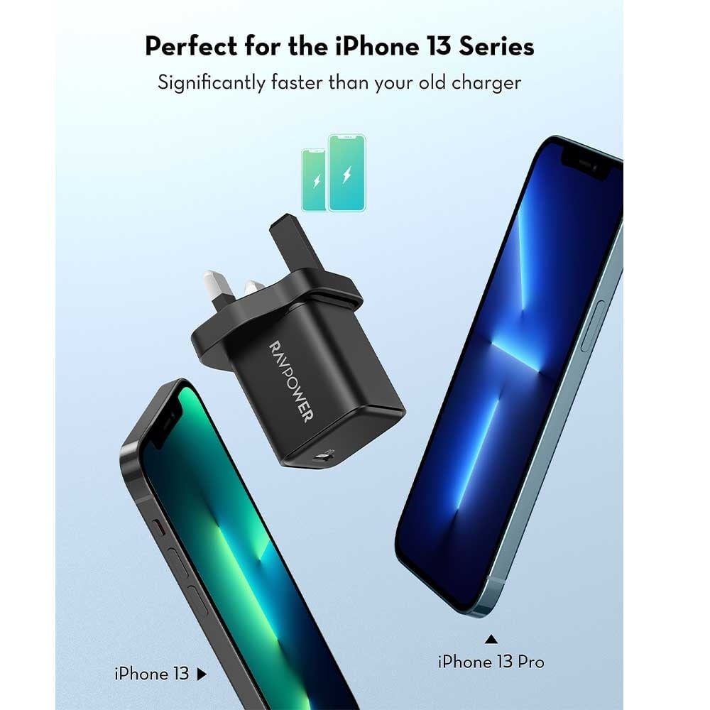 فيش جداري سريع 20 واط من RAVPOWER