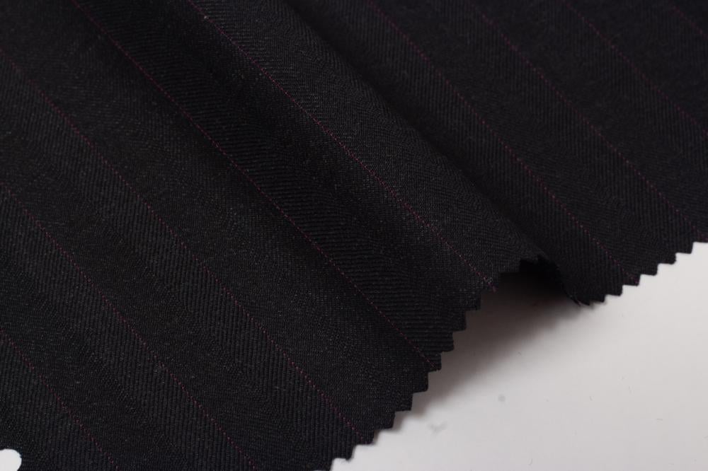 قماش صوف رجالي مقلم باللون البورغندي تقليمه وسيعه لون أسود