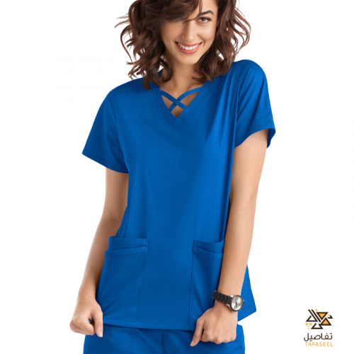 Blue color scrub