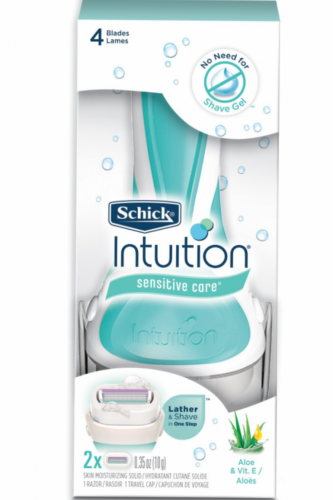 شفره امواس حلاقه مع رأسين اضافيين للبشرات الحساسه بالصبار وفيتامين اي