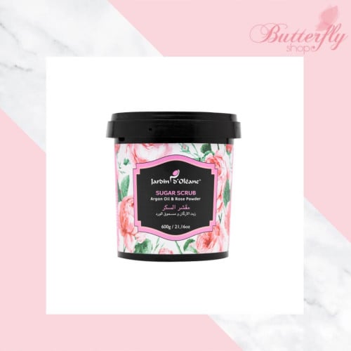 مقشر السكر بزيت الارجان و مسحوق الورد من جاردن اوليان