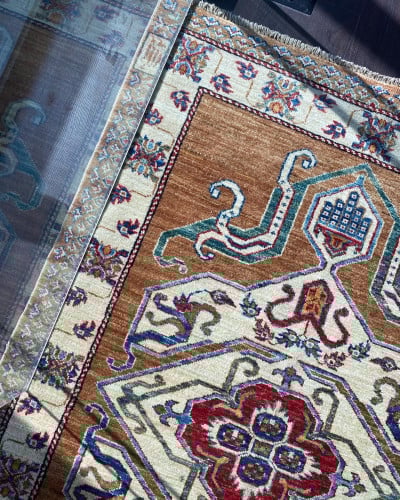 سجاد صوف مصنوع يدوياً مقاس 150*100 سم - F116