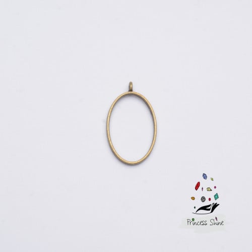 375 - تعليقة شكل بيضاوي لون برونزي