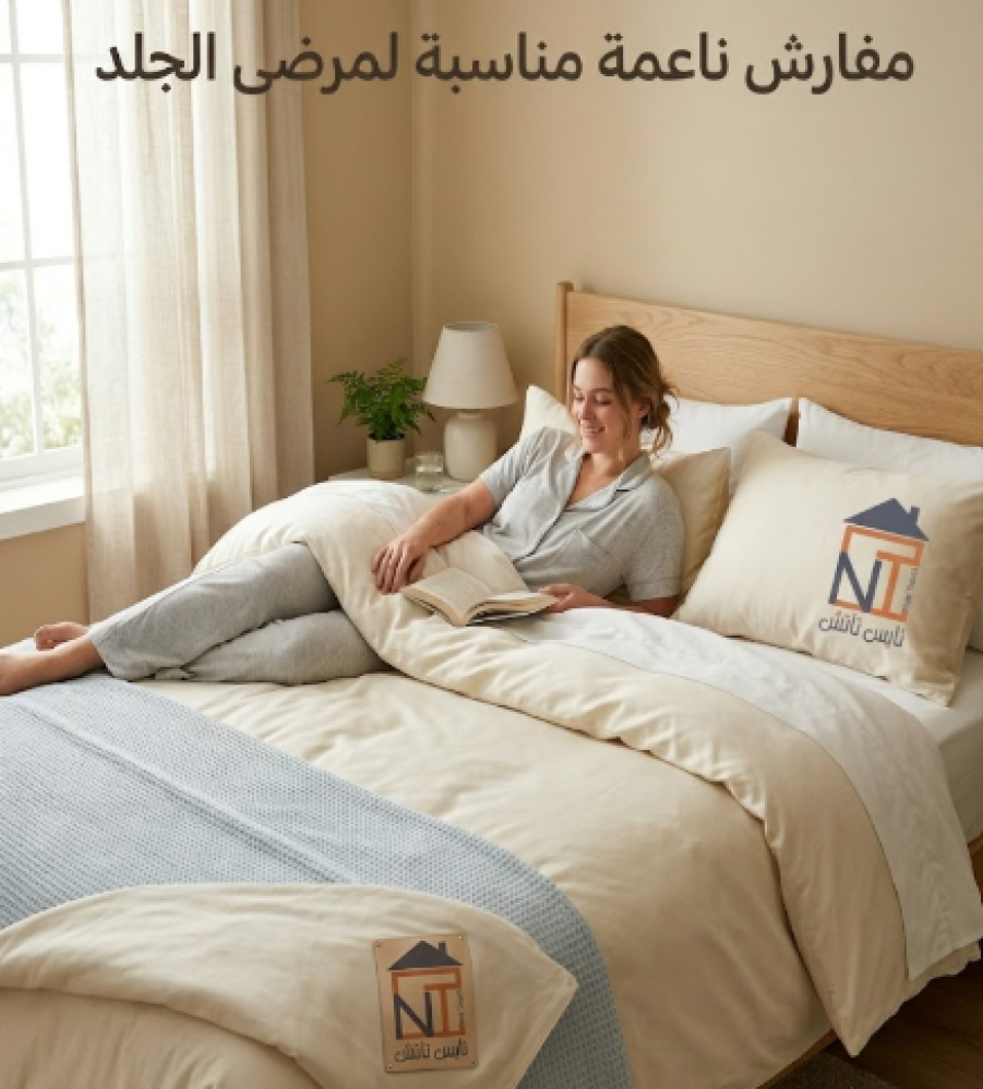 مفارش سرير مناسبة للبشرة الحساسة