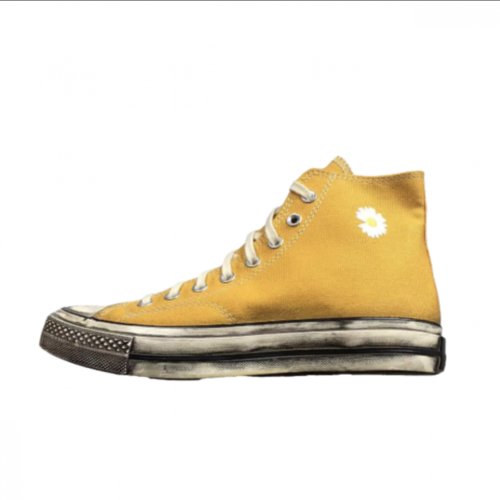 PEACEMINUSONE x Converse Chuck 70 Yellow White Black Skate Shoes