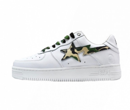 Bape Sta Low White ABC Camo Green