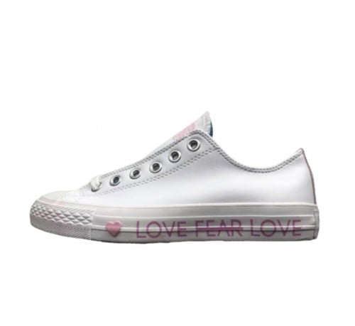 Fear Love Converse White Pink