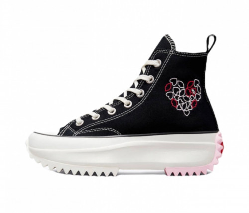 Run Star Hike Platform Embroidered Hearts