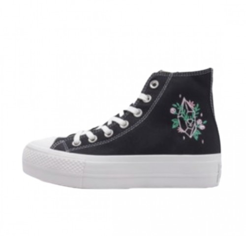 Converse Chuck Taylor Embroidered Crystals Lift Platform Black