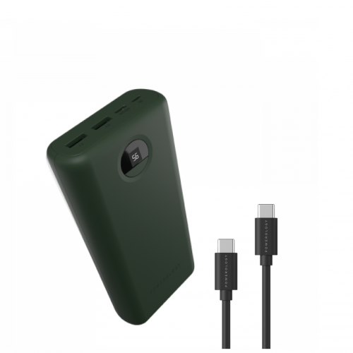 بطارية متنقلة 30,000 mAh + كيبل type-c تدعم الشحن...
