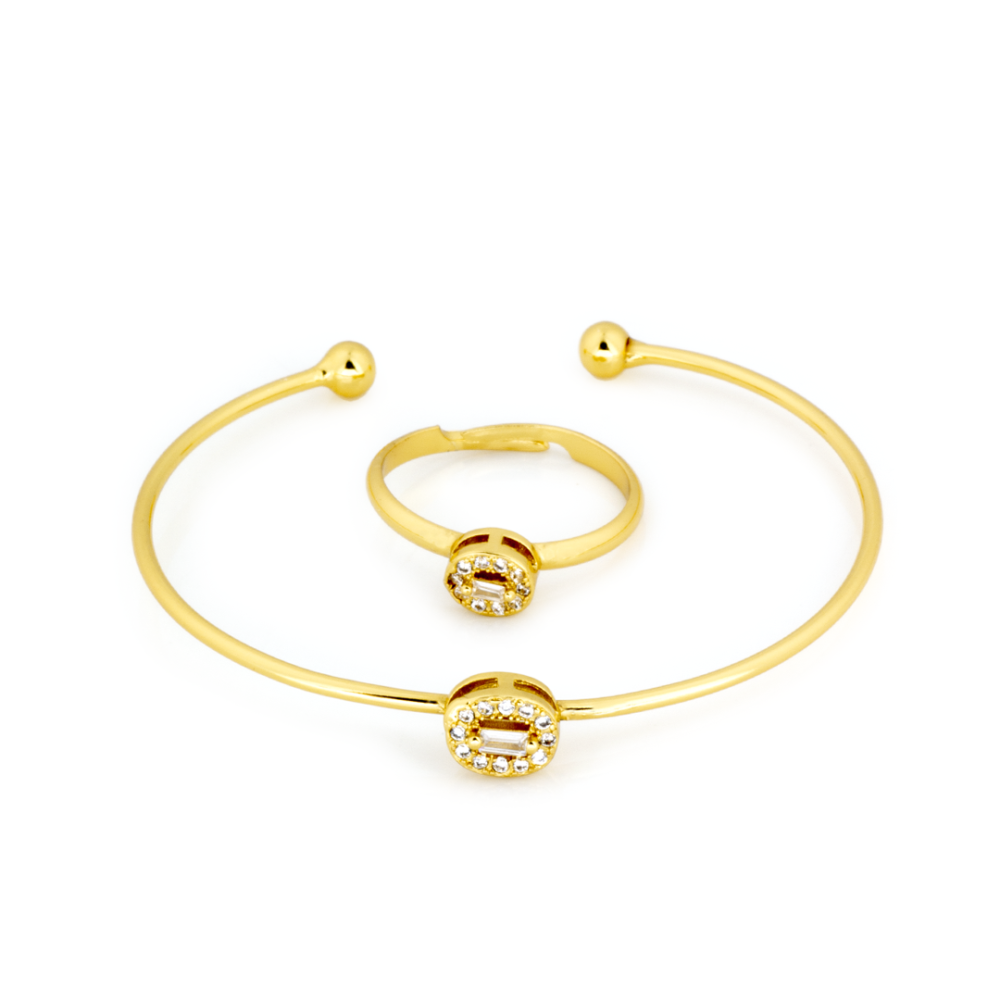 طقم مجوهرات بنات 5 قطع  بلمعة الألماس