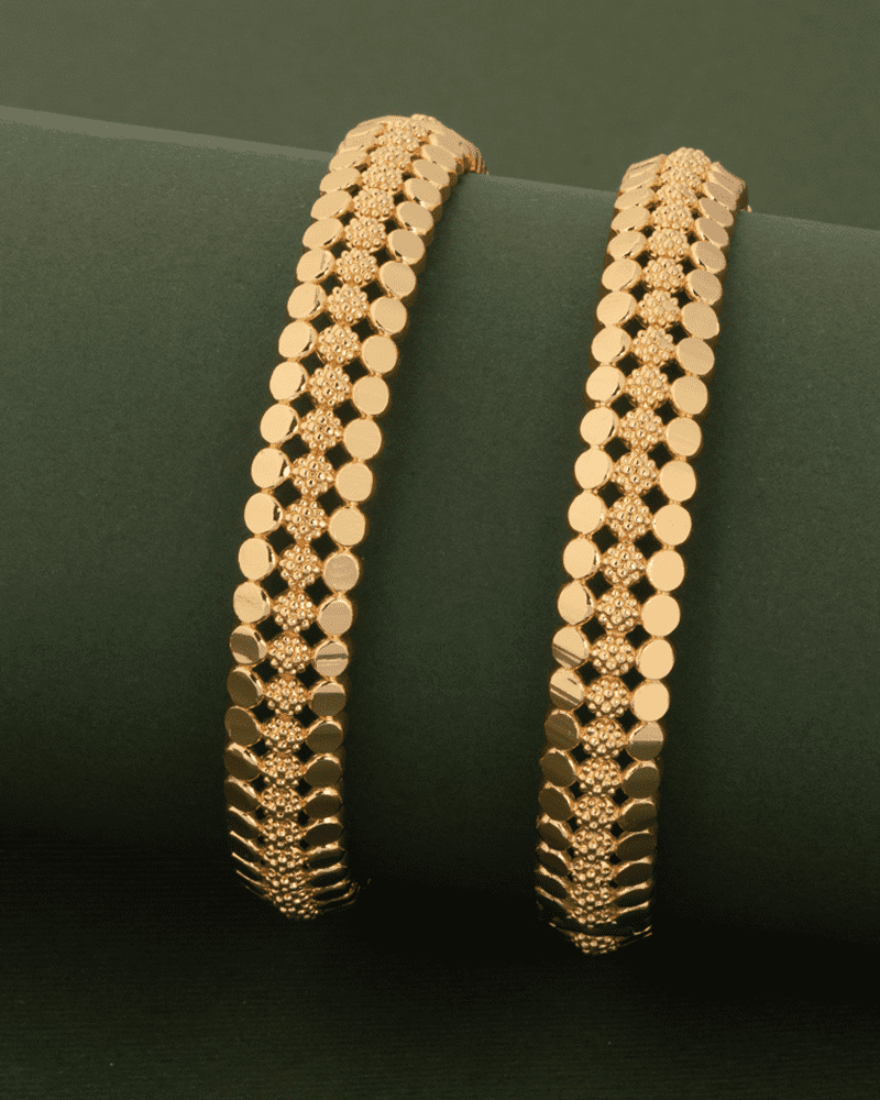 بناجر بريق الذهب تصميم ناعم ماركة خاتون® - 2 حبة