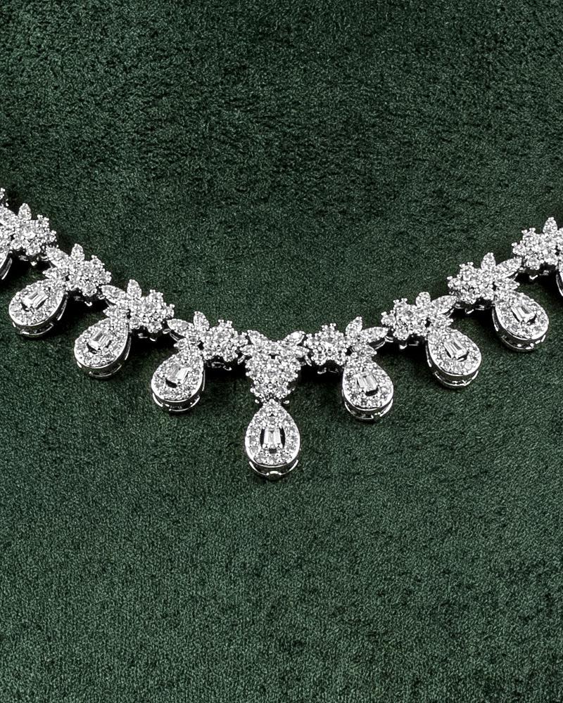 شوكر 5 قطع للنساء مرصع بالزركون